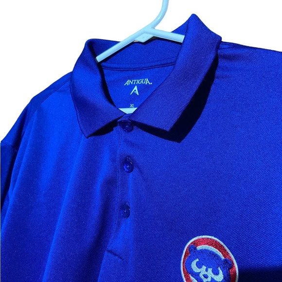 Antigua Chicago Cubs Cubbie Polo Blue button up size‎ XL - Picture 4 of 4